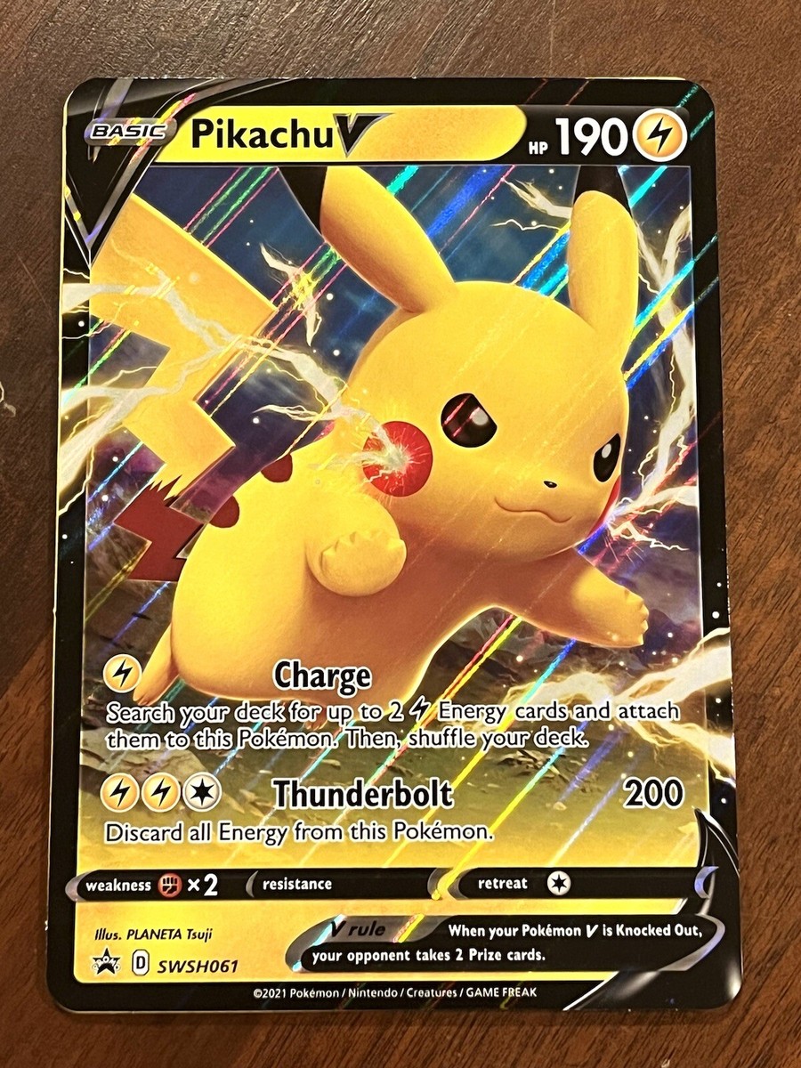 2021 Pokemon Pikachu V SWSH061 Promo Jumbo Card | eBay