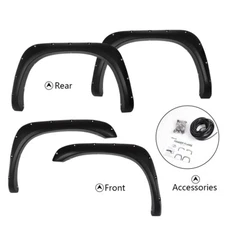4Pc Fender Flares Fit For 02-08 Ram 1500/03-09 Ram 2500 3500 Pocket Rivet Style