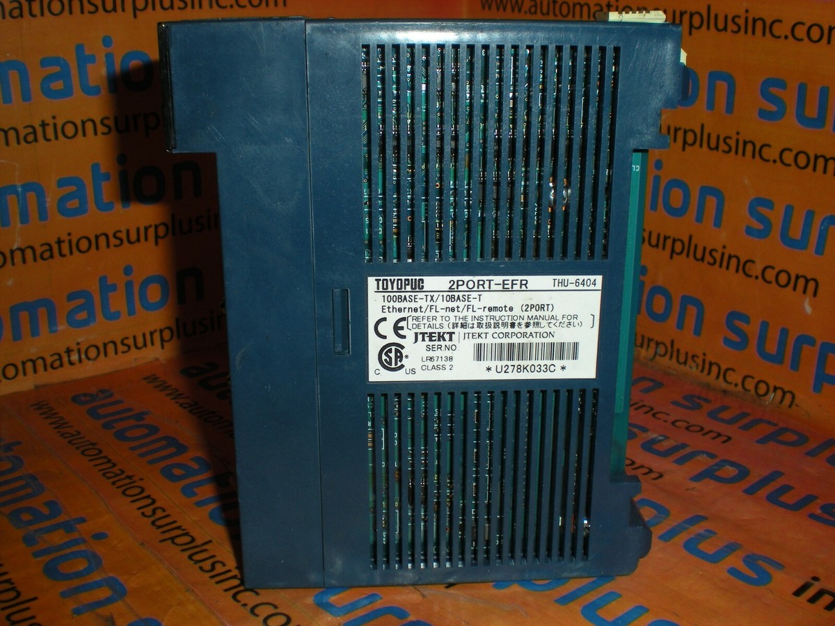 TOYODA TOYOPUC 2PORT-EFR THU-6404 PLC NET/ ETHERNET MODULE 100MBPS