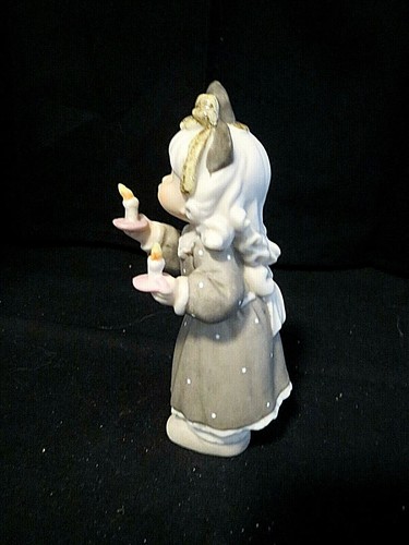 Kim Anderson/Enesco-Little Girl Holding 2 Candles/Porcelain/You Light Up My Life - Picture 2 of 7