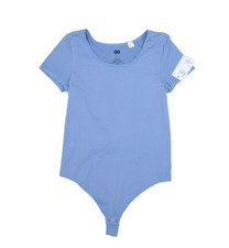 SO Juniors Seamless Short Sleeve Bodysuit Nile Lily Blue Short Sleeve Womens L