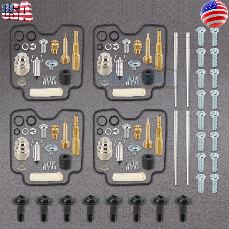4 Set Carburetor Repair Carb Rebuild Kit For 1998-2006 Suzuki GSX600F Katana 600 - Image 3 of 4