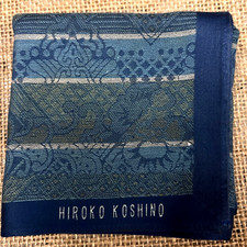 CLASSIC BLUE PAISLEYS FLORA STRIPED ART MAN HANDKERCHIEF COTTON POCKET SQUARE18"