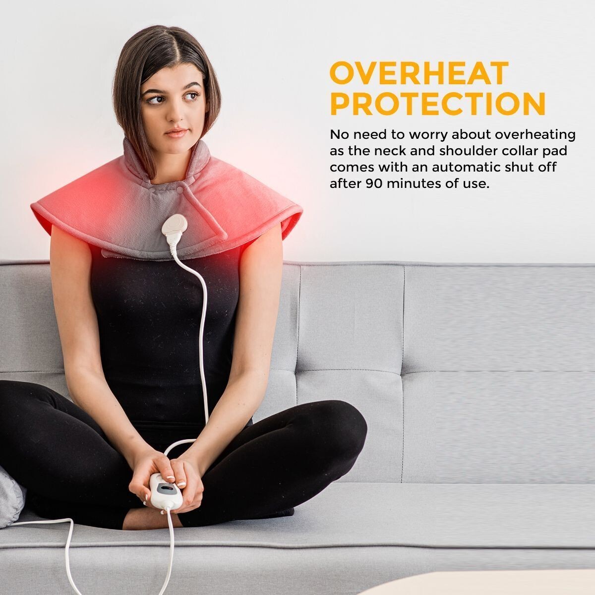 NECK AND SHOULDER HEATING PAD ELECTRIC THERAPY TREATMENT MUSCLE PAIN