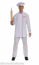 FORUM GOURMET CHEF W/JACKET HAT ADULT HALLOWEEN COSTUME STANDARD 70999