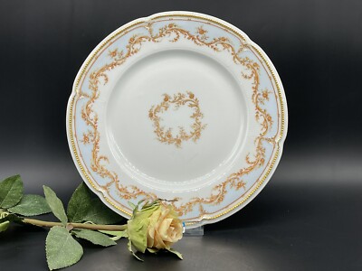 Prunkvoller Speiseteller  24,5 cmRoyal Limoges Pierrefonds handgemalt RÄRITÄT