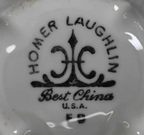 Set of (4) Homer Laughlin Scalloped Bottom Cups Styleline Gold Rim USA - Picture 8 of 8