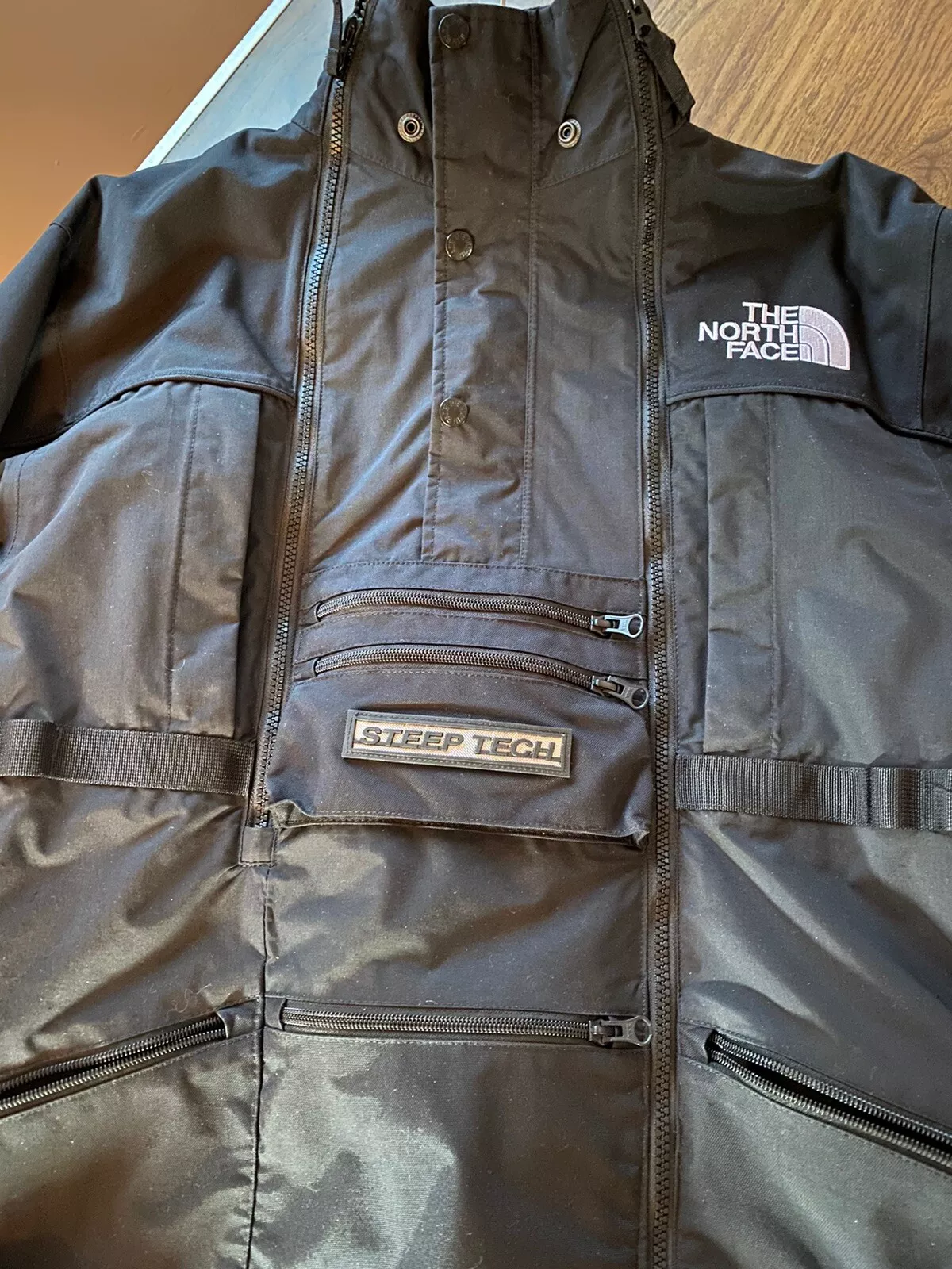 Veste technique raide Supreme x The North Face noire boîte BOGO logo taille L SS16