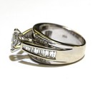 GIA 14k white gold 1.34ct marquise diamond engagement wedding band ring 8.1g — photo 6