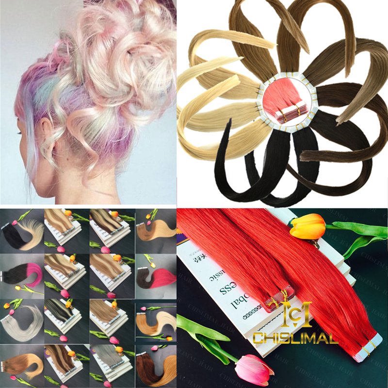 Seamless 16-26inch PU Skin Weft Tape in Double Drawn Remy  display picture 1