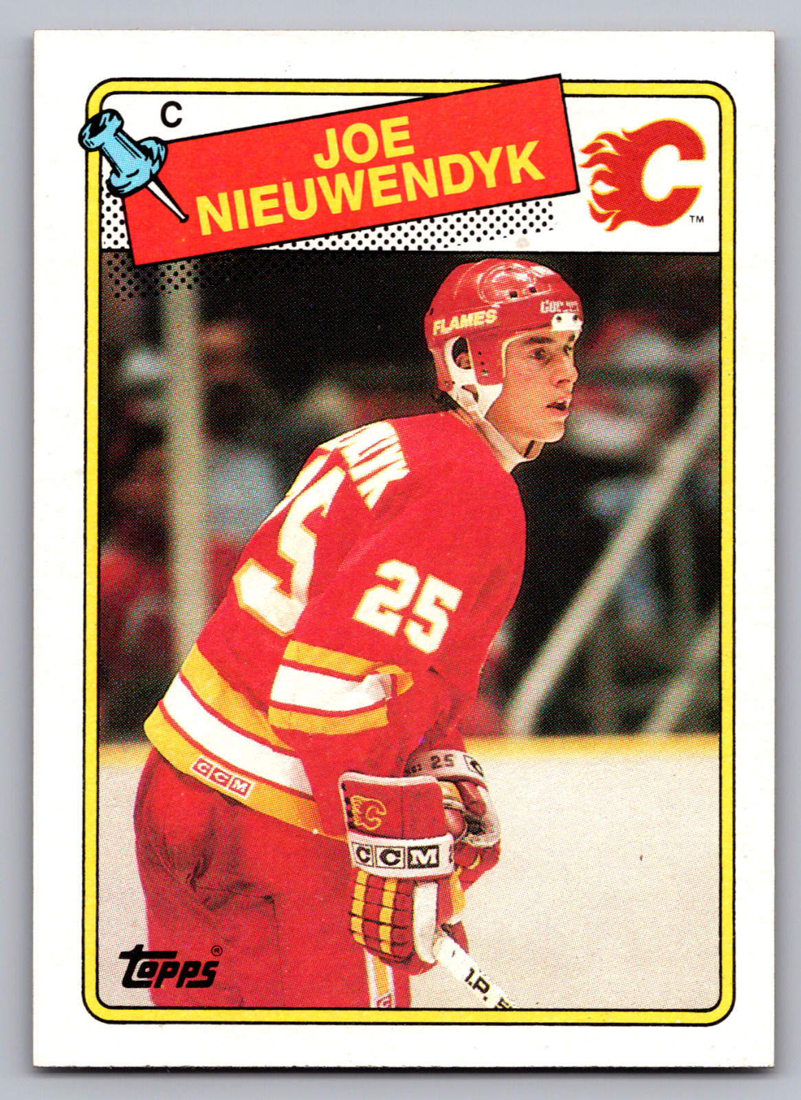 1988-89 TOPPS #16 JOE NIEUWENDYK FLAMES ROOKIE