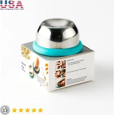 Egg Piercer Stainless Steel Manual Tool Hard Boiled Eggs W/ Safety Lock New