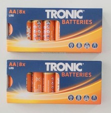 AA x16 LR6 1.5V Alkaline Batteries Tronic (2 Packs of 8) - Expiry: 12/28 0.41 per battery