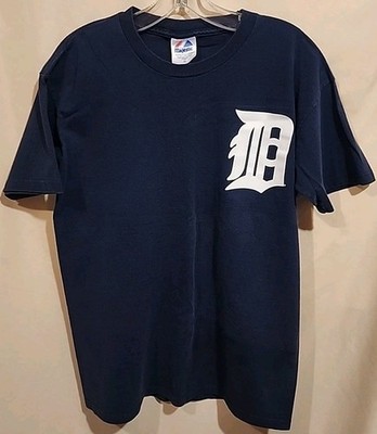 Vtg Majestic Ivan Pudge Rodriguez Detroit Tigers Jersey T-Shirt