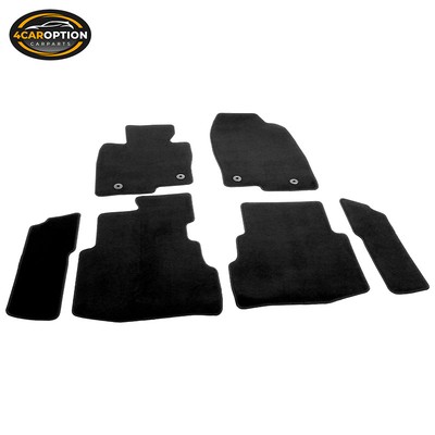 Fits 20-23 Mazda CX-9 Floor Mats Carpet Front & Rear Nylon Black