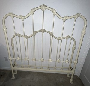 Vintage Heavy Iron Full/Double Size Bed Frame Ornate WASHINGTON STATE PICKUP