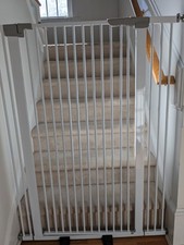 51.18" Extra Tall Cat Gate for Door Way Auto Close, 30"-40" Adjustable Width ...