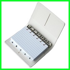 Durable Faux Leather 3x5 Index Card Binder with Dividers for Organizing Notes