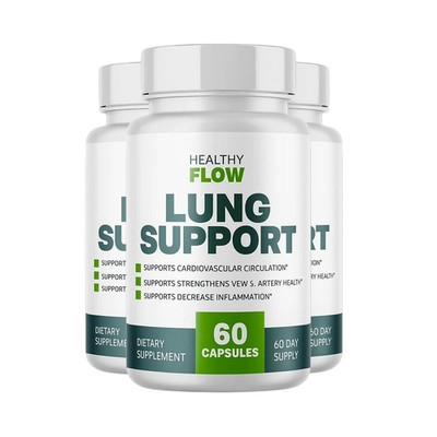 3-Pack Healthy Flow Lung Support - HealthyFlow Supports Lung Health - 180 Caps