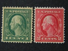 US SC#  405, 406 MINT HINGE TRACE
