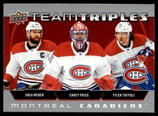 2021-22 Upper Deck Team Triples Shea Weber / Carey Price / Tyler Toffoli