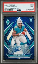 2024 Panini Phoenix #199 Jaylen Wright Blue Auto /49 PSA 9