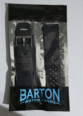 BARTON Black Tropical-Style 2.0 Watch Bands - Quick Release-24mm 