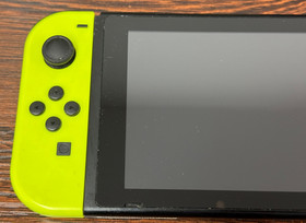 Nintendo Switch Handheld Console - Good Used Condition - Neon Joycons with AC