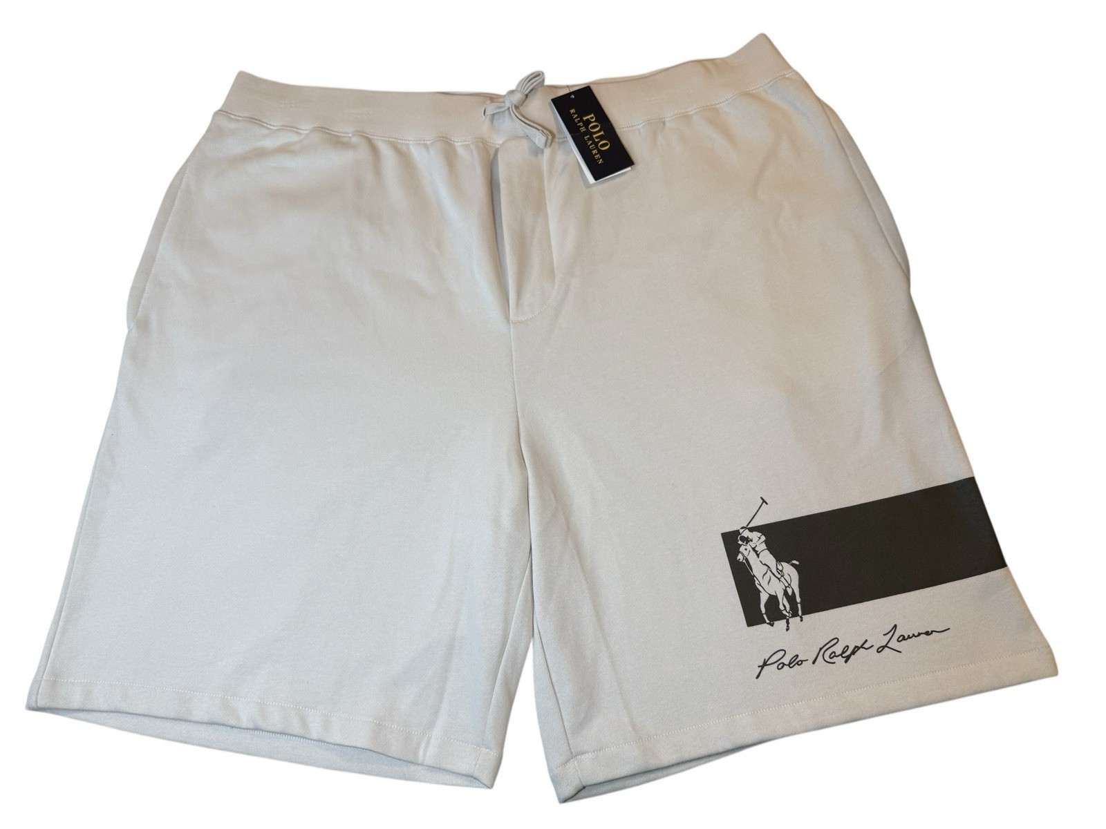 Polo Ralph Lauren Uomo 2XB Marrone Felpa Pantaloncini Pony Pile Coulisse Atletica