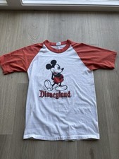 Vintage 1980  s Mickey Mouse Disneyland Sz. S Single Stitch Baseball Tee USA