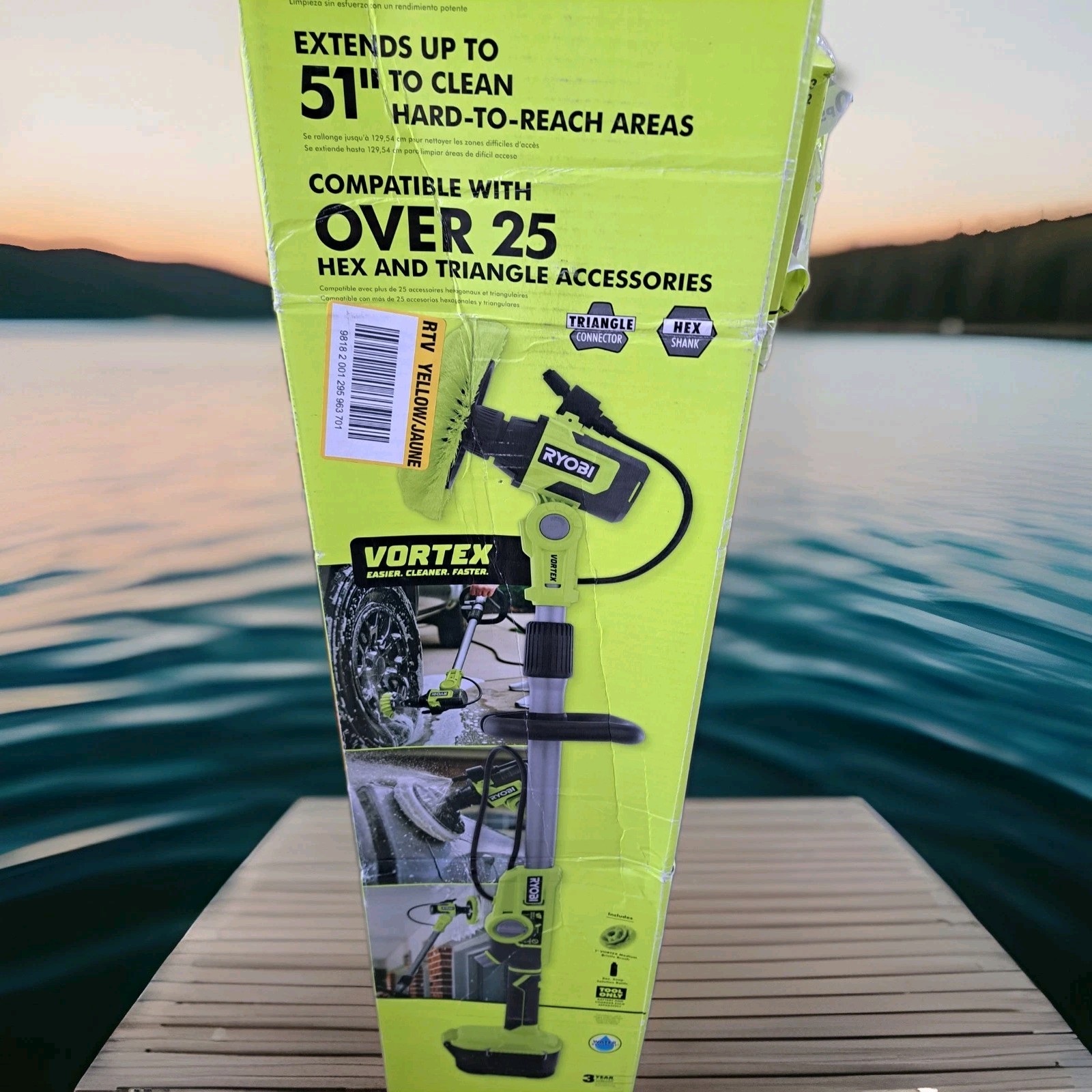 Ryobi 18V Cordless Soap Dispensing Scrubber Tool Only for Effortless Cleaning