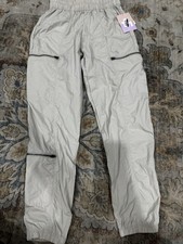 JoyLab Parachute Cargo Pants XXS Light Beige Zip Pockets Elastic Waist Joggers