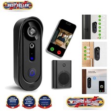 Smart Wireless Doorbell Camera with Two-Way Audio & Real-Time Alerts for Homes