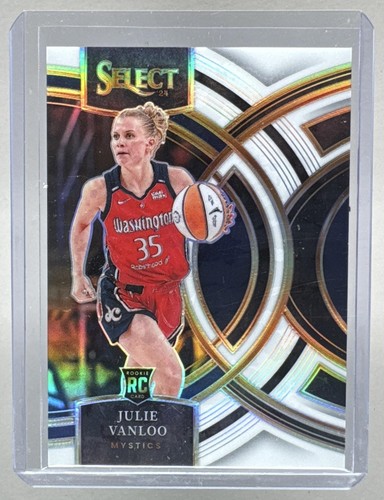 Julie Vanloo 2024 Panini Select WNBA #160 White Prizm RC Premier Level /99