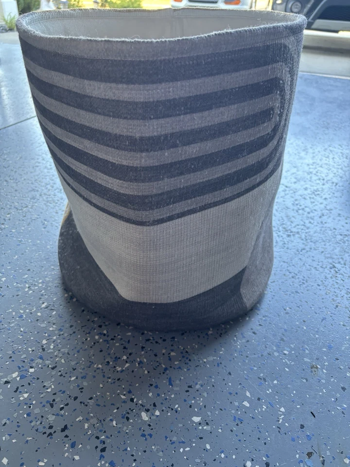 Woven Blanket Basket Retro Geometric Yellow Gray - Image 2 of 3