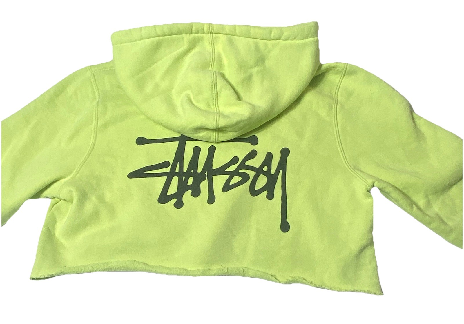 Y2K STUSSY Basic Logo Cropped Key-lime Colored  H… - image 11