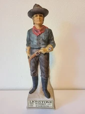 Lionstone Whiskey Ceramic Decanter 1969 Vintage 14" Cavalry Scout Empty