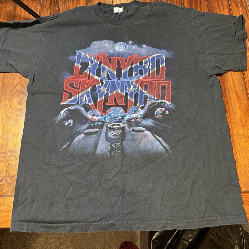 Vtg Lynyrd Skynyrd Black 20th Anniversary Tour  Concert T Shirt Sz XXL A3607