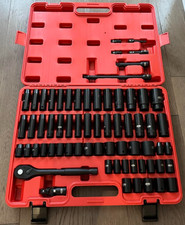 66 Pcs 12 Inch Drive Impact Socket Set Sae 38-1-14 Metric 10-24mm