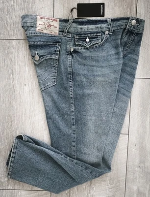 TRUE RELIGION Jeans GENO BIG T FLAP SLIM Herren Jeanshose Blau Gr.36 NEU ETIKETT - Bild 1 von 4
