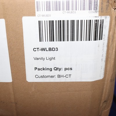 Jushua 3-Light Bathroom Vanity Light with Shade Gold/White - Missing Shade