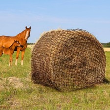TONGMO 4x4 ft Round Bale Hay Net for Horses  Livestock Slow Feeder Hay Nets...