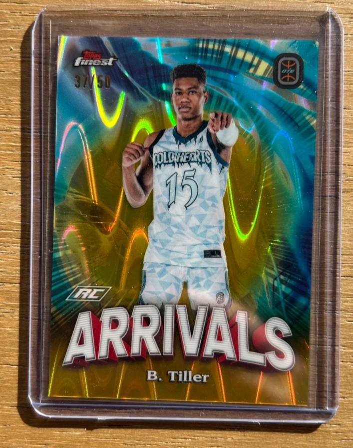 2022 Topps Finest OTE Bryson Tiller Gold Refractor Rookie /50 Arrivals