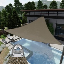 Tettoia triangolare vela parasole 34'-48' con filo di acciaio esterno marrone