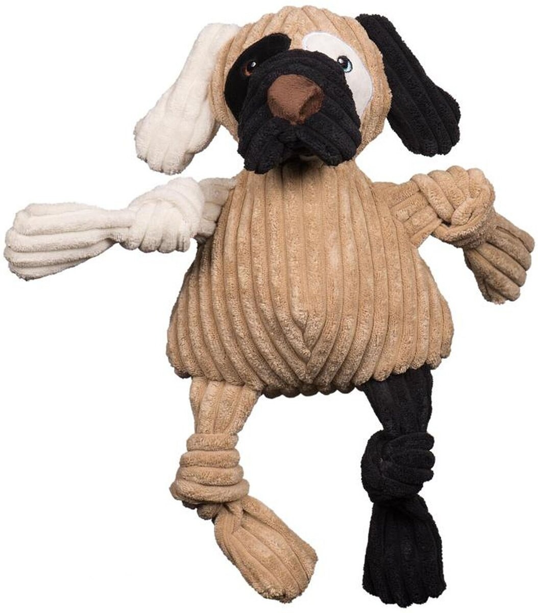HUGGLEHOUNDS PATCHES THE MUTT SQUEAKY PLUSH DOG TOY LARGE NEW