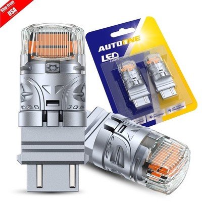 AUTOONE 2X 3157 3457A 4157 Super Amber Turn Signal Blinker LED Light Bulbs BRS