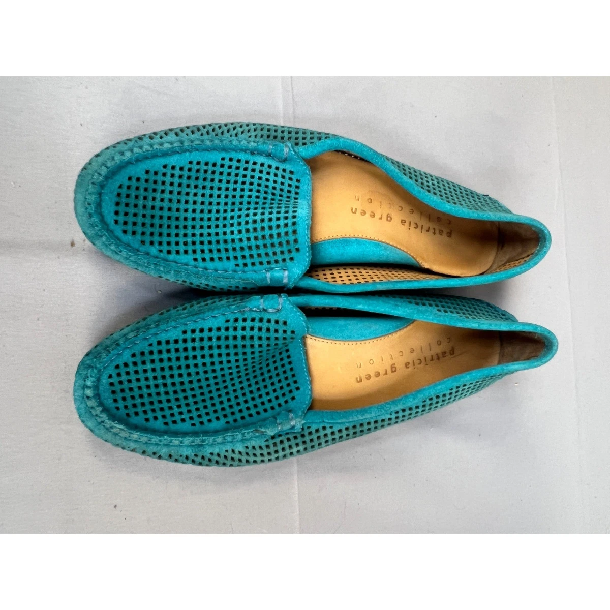 Tod\'s Suede Leather Penny Loafers Mens 7.5 Turquoise Driving House 9.5W Women main image 2