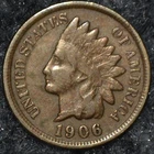 1906 Indian Head Cent 1C Very Good Circulated Condition US-55814