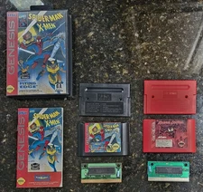 Spider-Man & The X-MEN Complete & Maximum Carnage Sega Genesis Red Cart Variant 