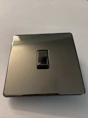 LAP Einzelner Lichtschalter / Schwarz Nickel / Schraubenlose Flachplatte / 20A 16AX (g)